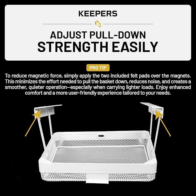 Everything Keeper - Organizer for Home, Kitchen, Bathroom, RV, Small Spaces - Storage Organizers - Compact Metal Basket - Under Cabinet Holder - Easy Install - Holds Strong - 13 x 10 x 2.5 in