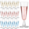 GuanQiao 200 Pack Plastic Champagne Flutes, 5.5 Oz Clear Disposable Plastic Champagne Glasses, Wine Glasses Cups for Wedding Celebration Birthday Party Wine Tasting New Years Eve Party Supplies