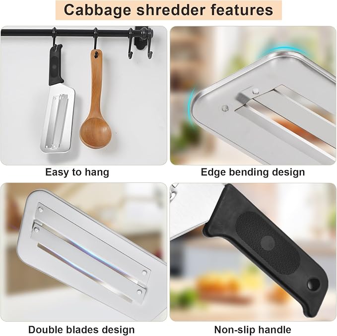 Cabbage Shredder for Coleslaw Sauerkraut cabbage slicer Cutter Chopper kitchen Knife Cabbage Peeler Lettuce Shredder lettuce Knife Cabbages Graters for Kitchen Fruit Vegetable Slicer Mandoline Slicers