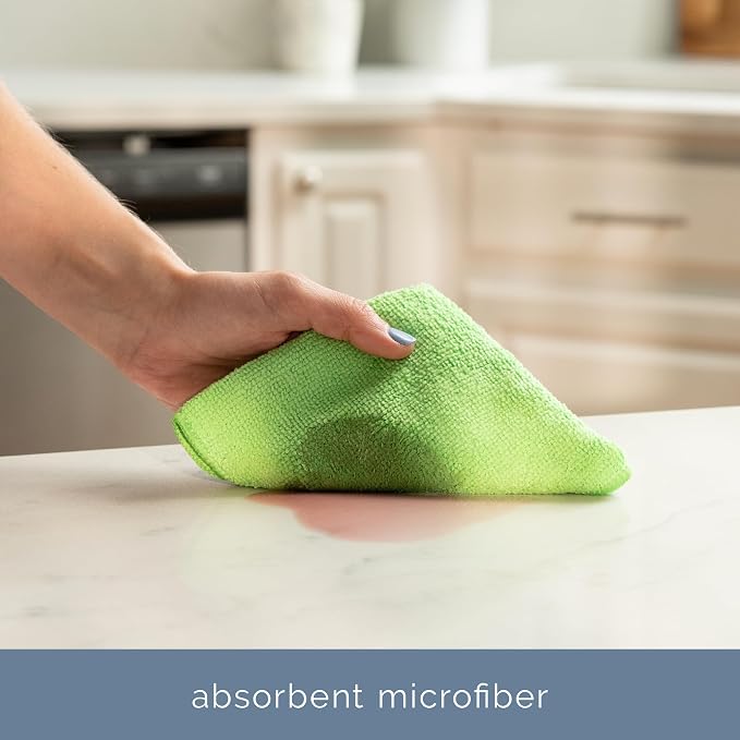 S&T INC. Microfiber Cleaning Cloth, 200 Pack, 11.5" x 11.5" | Bulk Cleaning Cloth for Home and Car, Reusable and Multi-Purpose Cleaning Rags for Business, Machine Washable