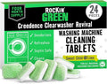Rockin' Green Washing Machine Cleaner Citrus Lime 24 Pk | Deep Cleaning, Deodorizing, for Dishwashers Washing Machines Garbage Disposals, Removes Odor and Residue