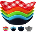 Bowl Snuggies, Multicolor Set of 5 Microwave-Safe Hot Bowl Holders to Keep Your Hands Cool and Your Food Warm, Polyester & Sponge Heat Resistant Dish Pads for Soup, Rice and Pasta Bowls