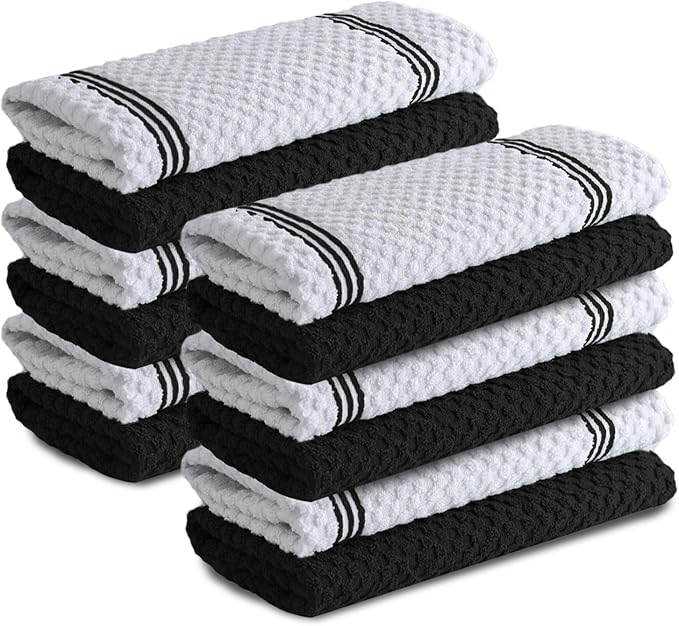 Infinitee Xclusives Kitchen Towels - 12 Pack - Cotton Dish Towel |15" x 25"|