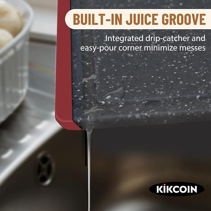 Cutting Board, Extra Large Cutting Boards for Kitchen Chopping Board with Juice Grooves, Kikcoin