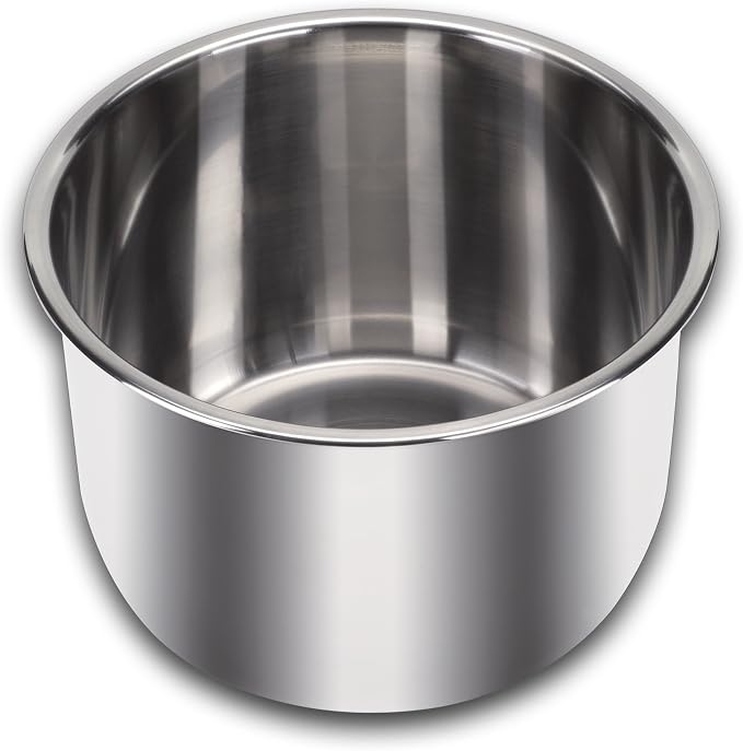Instant Pot Stainless Steel Inner Cooking Pot Mini 3-Qt, Polished Surface, Rice Cooker, Stainless Steel Cooking Pot