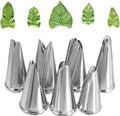 Dr.Pedi Leaf Piping Bags and Tips Set 7 Pieces Piping Tips Set Cake Decorating Tips Icing Piping Nozzles Set Cupcake Decorating Kit Cupcake Pastry Tool Stainless Steel