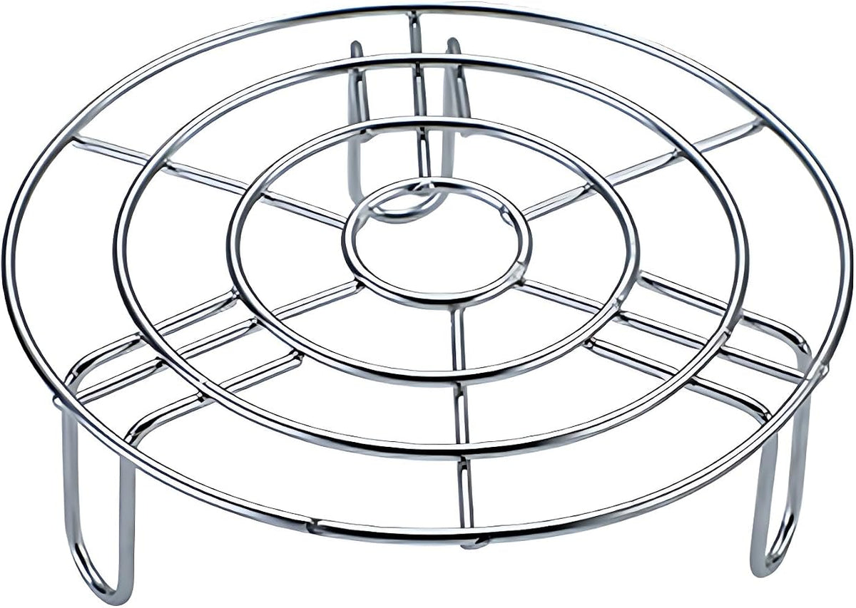 Round Cooling Rack for Steaming with Legs Dia 7.1" Heavy Duty Stainless Steel Steamer Rack Grilling Rack Canning Rack Cooling Rack for Baking Canning Cooking (Height 1.8",7.1"/18cm)
