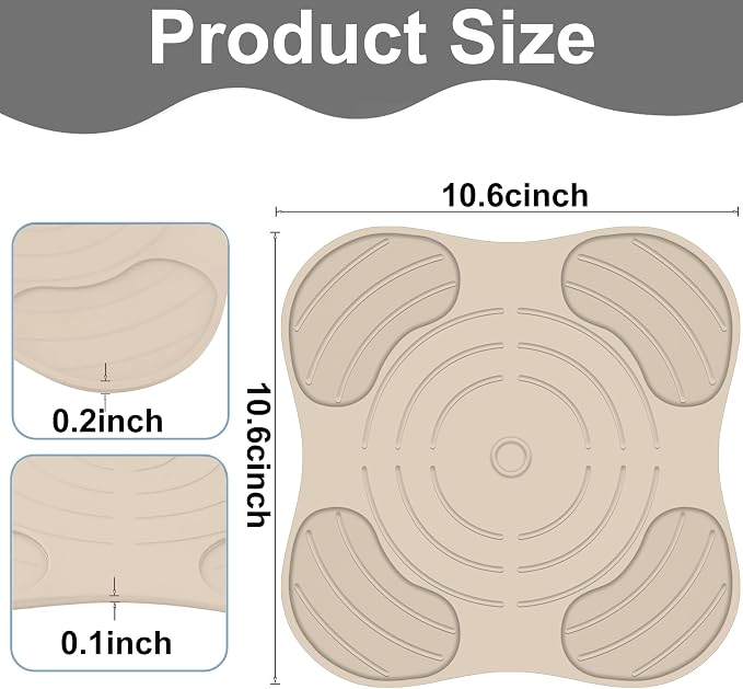 2-Pack Silicone Air Fryer Trivets, Custom Fit for Crispi PowerPod FN101GY FN101SG FN101ST, Heat Resistant Lid Mat, Essential Crispi Accessories
