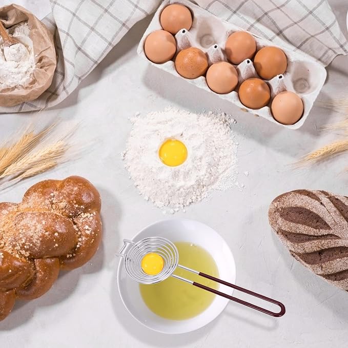 NileHome Egg Separator Egg Yolk White Separator Stainless Steel Egg White Yolk Sifting Filter Egg Divider Kitchen Tool for Baking Cake, Kitchen Gadget Cooking/Baker Tool