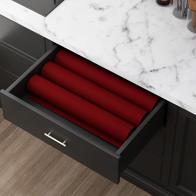 Silicone Protector Mat 47x24 Inch,Red | 1.3mm silicone mat, heat resistant, non-slip & waterproof. Ideal for baking, painting, resin, welding and table protection.