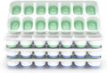 ChefAide Ice Cube Tray with Lid, 4 Packs 56 Cubes Durable Stackable Ice Cube Trays for Freezer with Removable Lids, Easy-Release Plastic & Silicone Ice Tray for Cocktail, Coffee