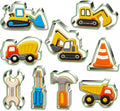 Construction Cookie Cutter Set-3 Inches-9 Piece- Excavator Digger Bulldozer Dump Truck Hammer Wrench Construction Tools Cutters Molds for Kids Construction Themed Party | Dishwasher-safe stainless steel cutters for cookies, fondant, sandwiches, constru...