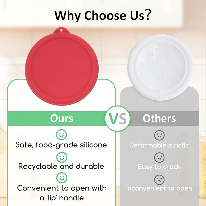 4 Cup Round Silicone Storage Cover Lids Replacement for Anchor Hocking and Pyrex 7201-PC Glass Bowls (Container not Included) (Red & Orange) 2 Pack