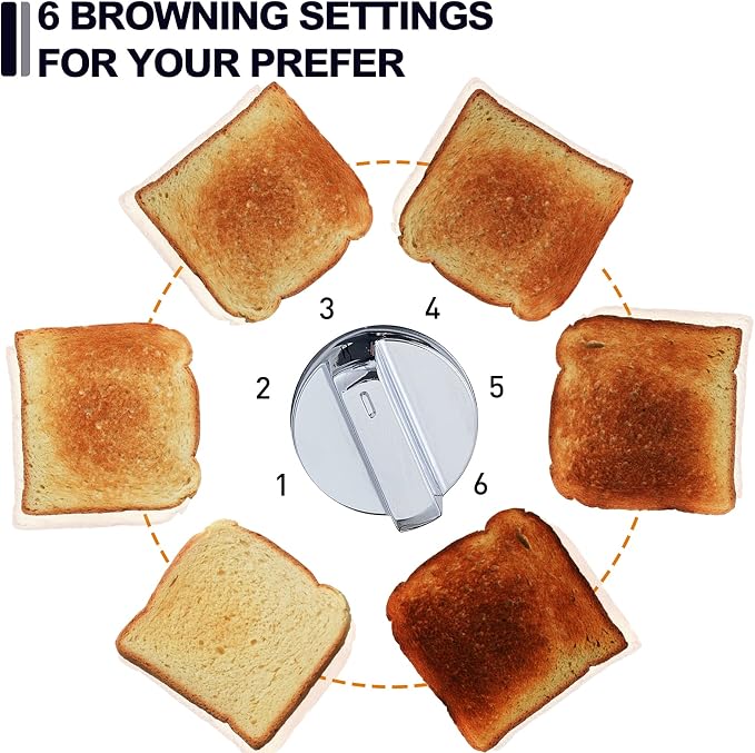 CUSIMAX 2 Slice Stainless Steel Toaster with Digital LED Display, Black | 1.5'' Wide Slots for Bagels & Thick Bread, Countdown Timer, 6 Browning Levels, Bagel/Defrost/Cancel, Removable Crumb Tray