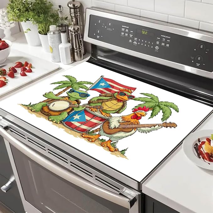 HOMETITUTE Tropical Band Stove Top Cover 28x20 Diatomite Heat Resistant Mat
