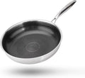 Hybrid 12 inch Stainless Steel Non Stick Skillet | PFOA Free, Induction Compatible, Fast & Even Heat, Dishwasher & Oven Safe (500F)