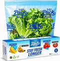 Freshpack 247 Reusable Produce Bags Size M 10 x 12 in, 1 Gallon 20 Pack Green Bags for Fruits and Vegetables, Food Storage Bags With Zipper, Helps Keep Produce Fresh, Kitchen Pantry Meal Prep