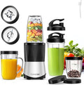 Consciot 16-Piece Blender & Grinder Combo for Kitchen and Personal Size | Blend Shakes & Smoothies, Frozen Drinks, Baby Food, Spreads & More, 4 BPA-Free Portable To-Go Cups & 4 Lids, 900 Peak Watts