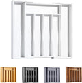 White Silverware Organizer Kitchen Drawer Organizer Expandable Bamboo Utensil Holder Cutlery Tray for Kitchen Utensil and Flatware Bedroom Office