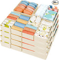 DIMJ Drawer Organizer Clothes, 24 Pack Dresser Organizer, Foldable Closet Organizers and Storage, Fabric Dresser Drawer Organizers, Drawer Dividers for Nursery, Baby Clothes, Underwears, Sock