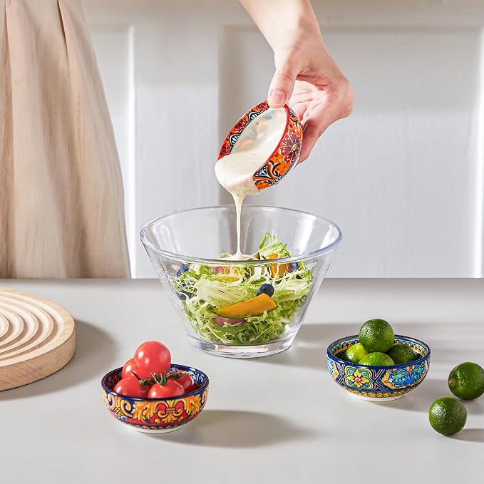 vancasso Ceramic Dipping Bowls Set of 6, 2.7 Oz Sauce Bowls | Perfect for sushi, soy sauce, dips, snacks, charcuterie, meal prep and everyday serving. Microwave & dishwasher safe