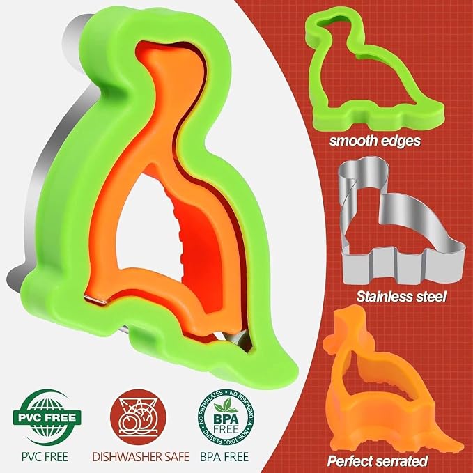 Sandwich Cutters for Kids Lunch, Breakfast Crustless Sandwich Maker | Sandwich Cutter and Sealer Variety Cookie Cutters Bread Decruster School Lunch Bento Box Accessories for Kids Children