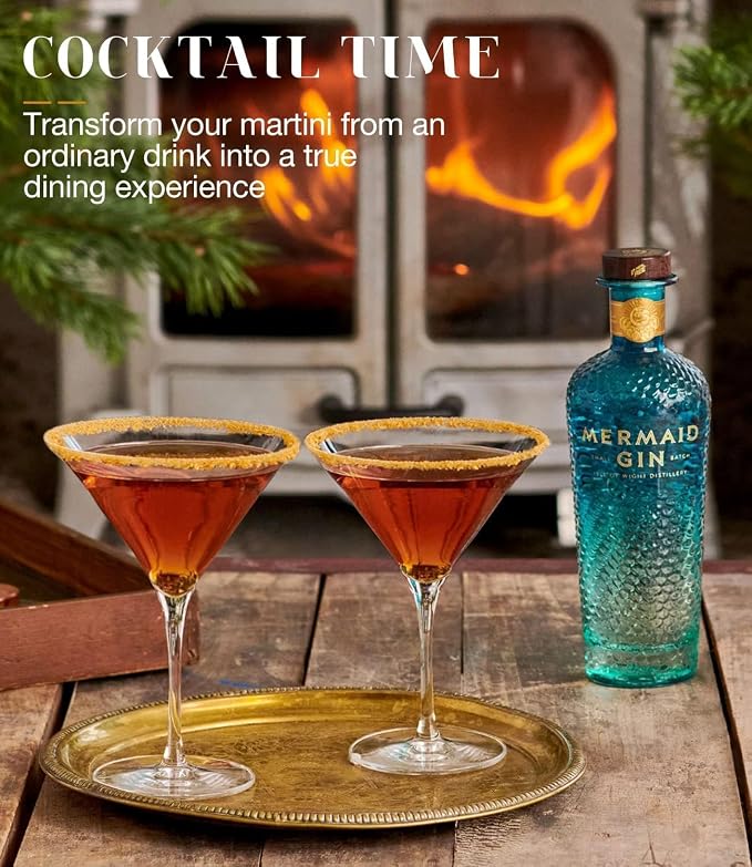 Martini Glasses Set of 4, 9oz Coupe Cocktail Glasses for Margarita | Glassware, Manhattan, Cosmopolitan, Espresso, Home Bar, Evening Parties, Birthdays, Housewarming Gift