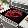 HOMETITUTE Red Rose Bloom Stove Top Cover 28x20 Diatomite Mat