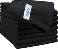 HOMEXCEL 8PK Microfiber Cleaning Cloth, Cleaning Rags for Home, 11.5x11.5in | Reusable, Lint Free, Scratch-Free and Highly Absorbent Towels for Kitchen, Window and Glass, Cars, Black