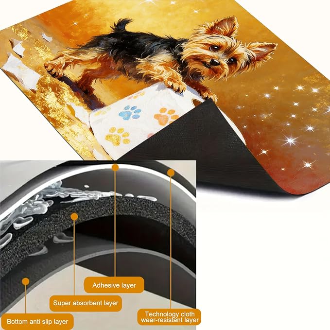 HOMETITUTE Spring Stove Top Cover 28x20 Dog Paw Artwork Heat Resistant Protector