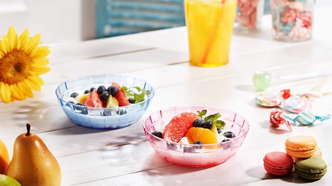 SCANDINOVIA - 13oz Unbreakable Premium Bowls Set Of 6 - Made in Japan - Super Grade Acrylic Plastic - Perfect for Gifts - Dishwasher Safe - Serving Ice Cream Candy Cereal Cereal Popcorn Salad Reusable | 400 ml — sized for ice cream, snacks, fruit & app...