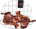 Oval Roasting Cooling Rack 9.8x6.7 Inch Baking Broiling Rack | 304 Stainless Steel Cookware 0.8 Inch heigh Thick Version 2PCS for Party Turkey Dinner Steak