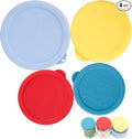 Set of 4 Packs Silicone Can Lids for Canned Food, Fit 3.0''|3.2''|3.5''|4.0-inches Food Can | Leak-Proof and Reusable Lids | Can Covers Toppers | Different Sizes | Dishwasher Safe