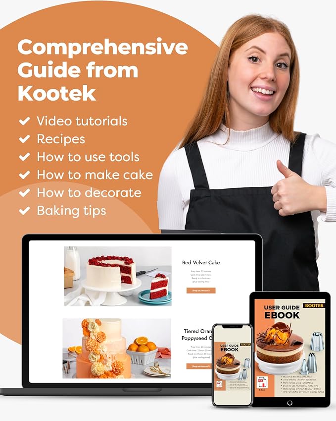 Kootek 140 Piping Bags and Tips Set Frosting Piping Kit for Beginner & Pros | Baking Supplies Tools, 40+2 Disposable & Reusable Piping Bags 12", 85 Icing Piping Tips, for Cookie Cupcake Cake Decorating