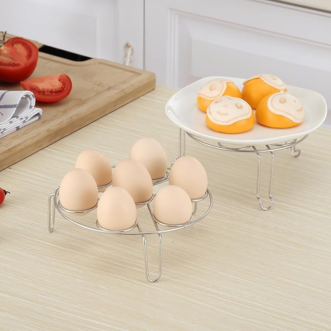 Egg Steamer Rack, Stackable Steaming Holders for Instant Pot Accessories (2 Pack) ﻿