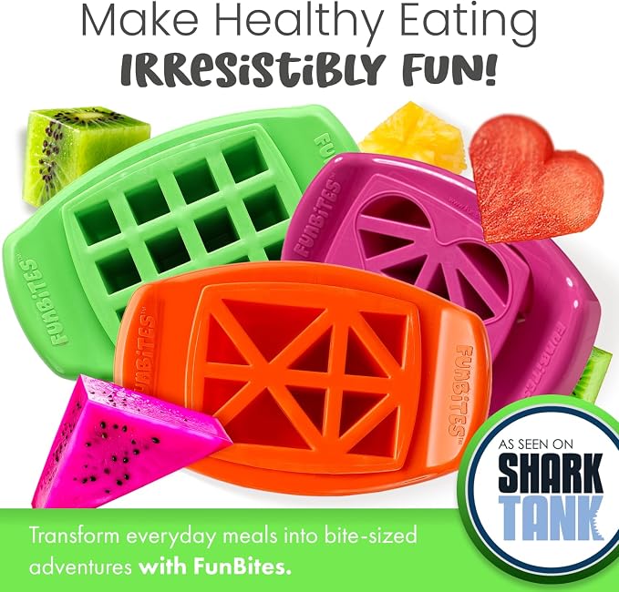 Sandwich Cutter for Kids Lunch, Crustless Bento 2-Pc Set, 3 Pack | Squares, Hearts & Triangles food cutter for toddlers, bite-size shapes, bento lunch accessory, BPA-free, dishwasher safe