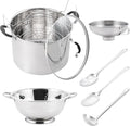 Prep•N•Cook by McSunley 21.5Qt Induction Stainless Steel Water Bath Canner (Canner + Colander & Tools)