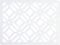 GASARÉ, Extra Large, Thick, Silicone Trivet for Hot Dishes, Pots, and Pans, Heat Resistant Mat for Countertop, Hot Pad for Kitchen, Easy to Clean, 16 x 12 x 3/8 Inches, (White, Geometric)