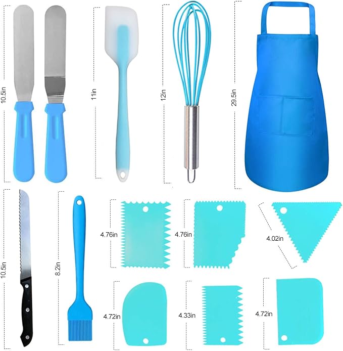 Makmeng Cake Decorating Tools Supplies Kit - 368Pcs Baking Supplies with Storage Case for Beginners - Icing Piping Bags and Tips Set For Cookies, Cupcake & Cake Frosting Fondant Decorating