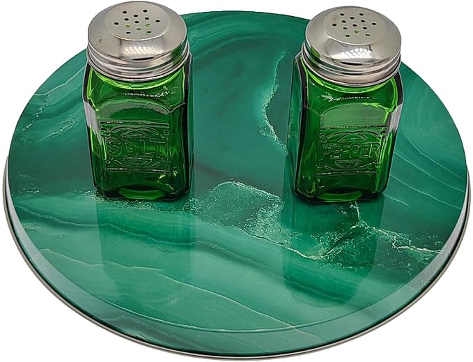 Kerixi Electric Stove Burner Covers Range Top For Expanding Counter Space Stovetop Decor (Green Marble)