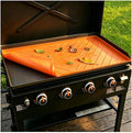 Caketime 36 Inch Silicone Mat for Blackstone Griddle Accessories Grill Top Cover Protector Waterproof Heat Resistant Durable Heavy Duty Cooking Baking BBQ Outdoor Tool Orange Father Dad Men Gifts