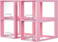Vtopmart 4 Pack Large Stackable Storage Drawers, Pink