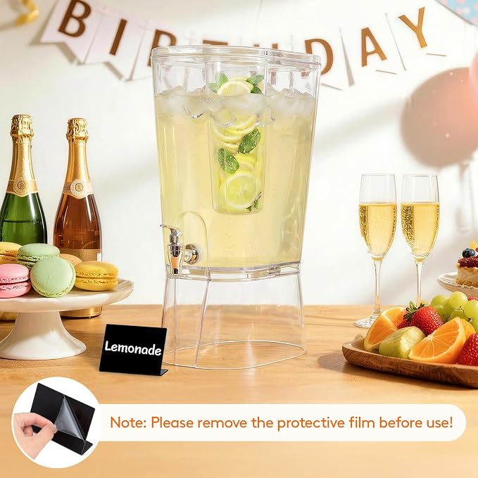 Lifewit 3 Gal Drink Dispenser with Fruit Infuser & Leak-Proof Spigot, 1 Pc | Large Capacity for Gathering & Commercial Use, BPA-free Plastic Beverage Container with Stand for Lemonade, Soda & Mimosa bar