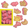 8 Piece Ocean Cookie Cutters With Plunger Stamps Set | 3D Sea Cookie Cutters, Sea Embossing Cutter For Fondant Biscuit Cheese Baking