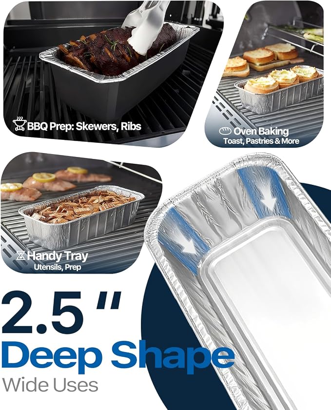Drip Pans for Weber 6498, Grill Grease Pan Liners for SmokeFire EX4/EX6/EPX6, Summit 400/600, Searwood 600, Genesis II 400/600 Series, Grease Tray Liners, 11" x 5", 20Pack