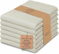 Urban Villa Kitchen Towels Cotton Dish Towels 20”x30” (Set of 6) Beige/White