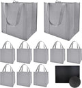 10 pack Reusable Grocery Bags,Thick Bottom-Shopping Bag for Groceries | Heavy Duty Large Shopping Totes,Reusable Bags With Handles ,Foldable,Washable ,Load Capacity Over 45 Pounds