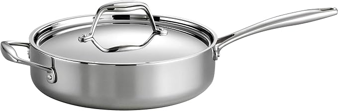 Tramontina Signature Tri-Ply Clad Stainless Steel 3-Quart Saute Pan | Induction-Ready Cooking Pan, Dishwasher-Safe, NSF-Certified, Made in Brazil