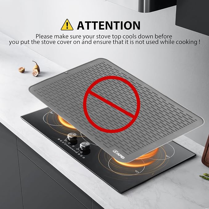 SAPID Silicone Dish Drying Mat: Large 21x18 Inch for Rack & Kitchen Counter | Heat Resistant Mat for Kitchen Counter - Easy Clean Dish Drainer Pad - Kitchen Gadgets / Home Essentials for Households