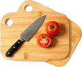 2 Pack Small Bamboo Cutting Boards Set for Kitchen with Hanging | Mini Bamboo Cutting Board Set of 2 for Vegetables, Fruit, Bread, Meat - BPA Free, 9" x 6.5"